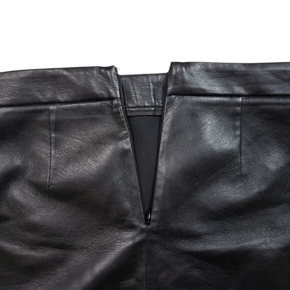 Aritzia Wilfred Patio Aline Mini Skirt 4 Black Vegan Leather Grunge Wimsical - Picture 8 of 8